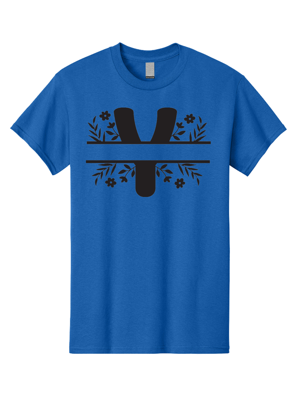 W-2 Men'S Graphic Tee, 100% Cotton, Comfortable Casual Summer Wear, Machine Washable, Stylized W Logo, Black Silhouettes, Floral Elements, Decorative Leaves, Flowers, Bold Typography, Modern Design, Logo Concept Aad282