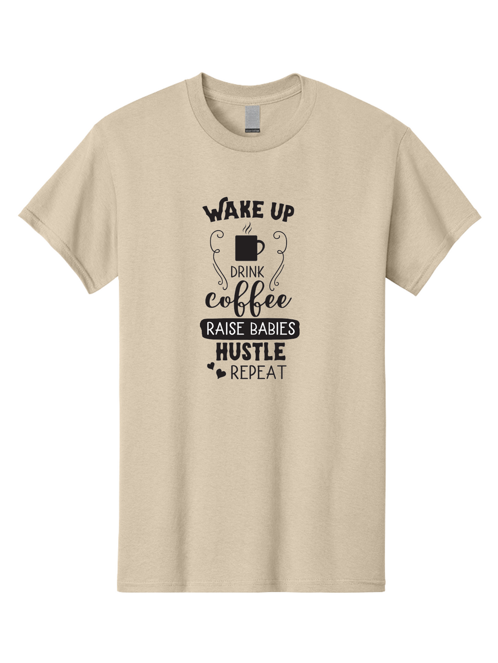 Wake-Up-Drink-Coffee Men'S Graphic Tee, 100% Cotton, Comfortable Casual Summer Wear, Machine Washable, Coffee Quote, Morning Motivation, Parenting Humor, Daily Grind, Coffee Lover, Hustle Culture, Mom Life, Funny Quote, Inspirational Quote Aad285
