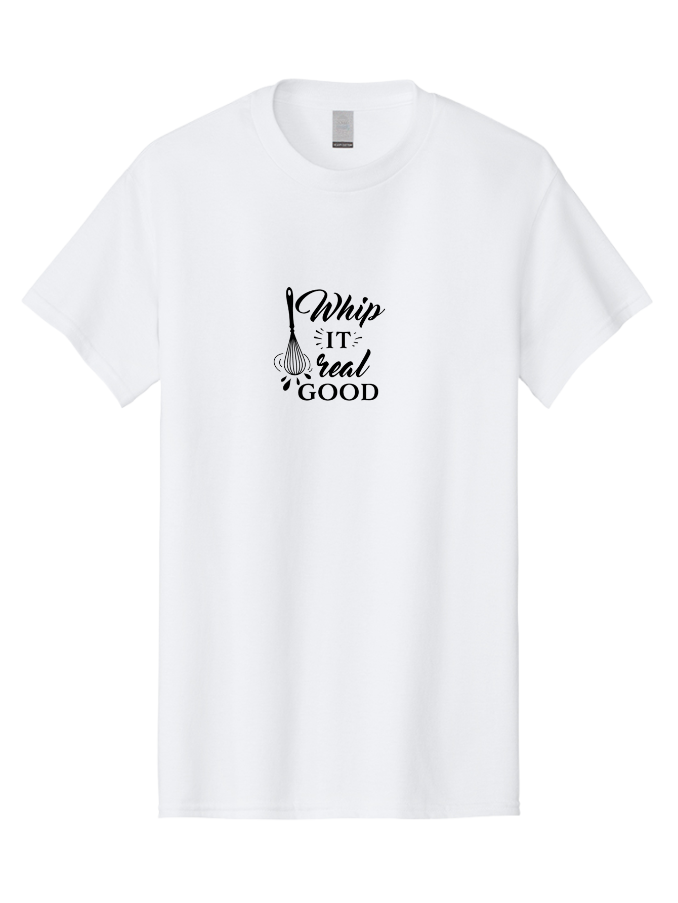 Whip-It-Real-Good Men'S Graphic Tee, 100% Cotton, Comfortable Casual Summer Wear, Machine Washable, Whisk Illustration, Cooking Inspiration, Baking Motivation, Kitchen Decor, Foodie Quote, Culinary Art, Recipe Graphics Aad311