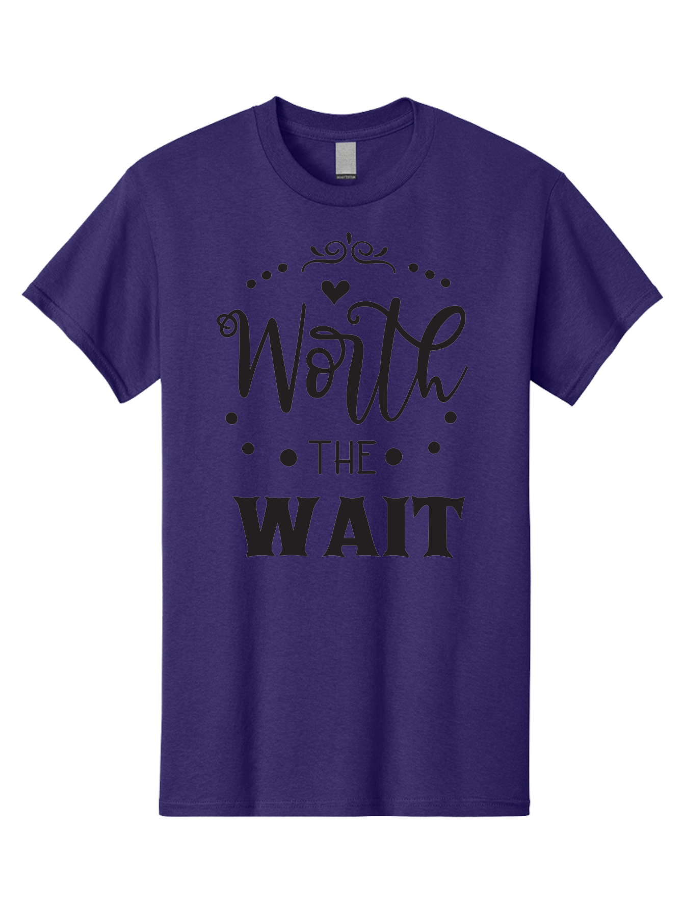 Worth-The-Wait-1 Men'S Graphic Tee, 100% Cotton, Comfortable Casual Summer Wear, Machine Washable, Motivational Quote, Worth The Wait, Inspirational Phrase, Waiting Is Worth It, Patience Is A Virtue, Positive Affirmation, Encouraging Words Aad318