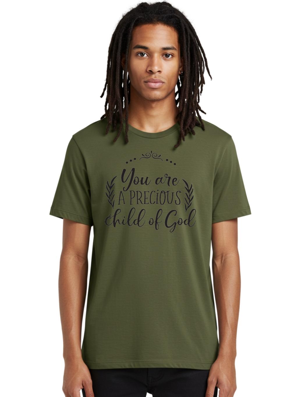 You-Are-A-Precious-Child-Of-God Men'S Graphic Tee, 100% Cotton, Comfortable Casual Summer Wear, Machine Washable, Inspirational Quote, Motivational Quote, Uplifting Message, Positive Affirmation, Child Of God, Precious Child, Aad329