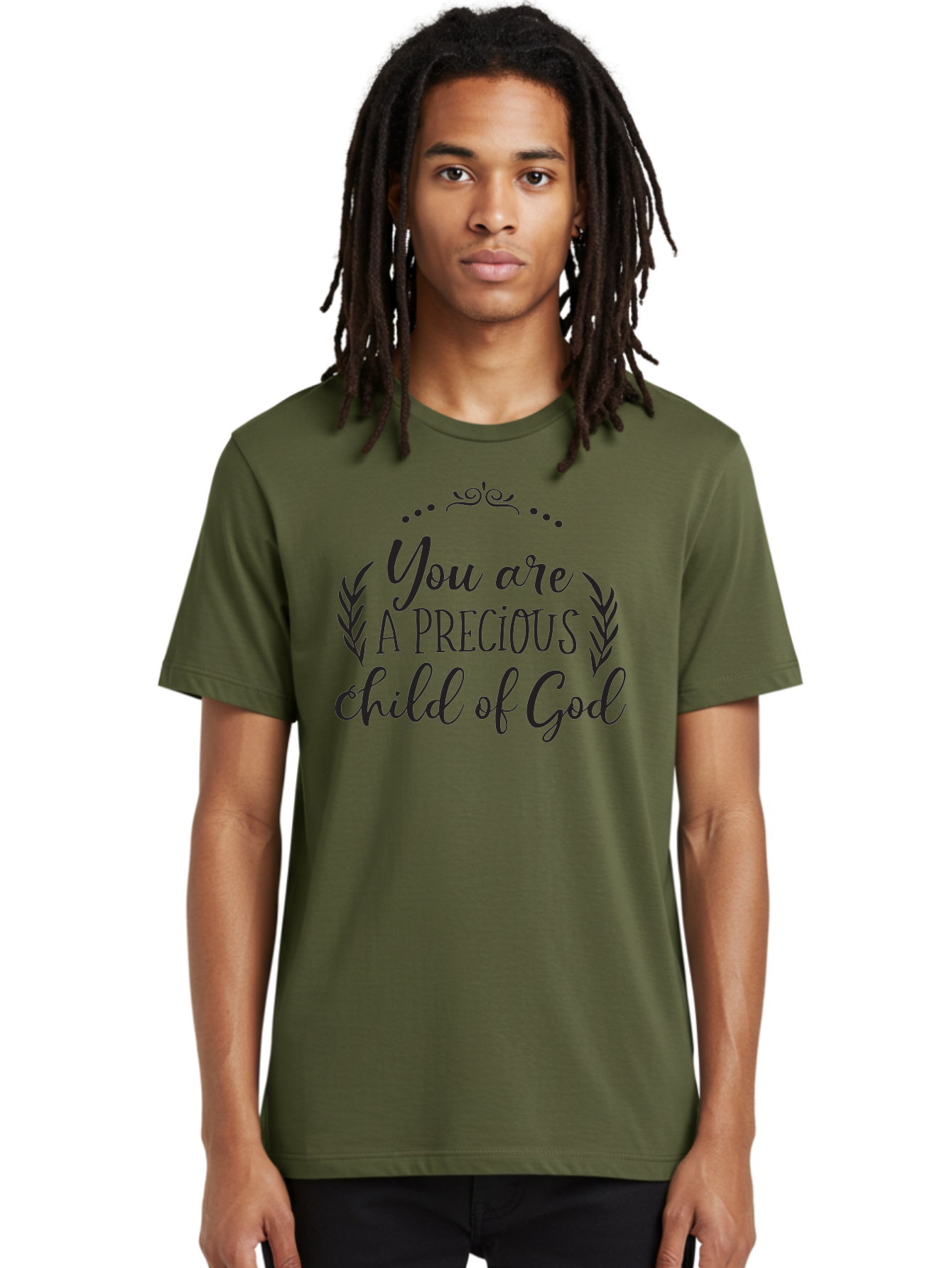 You-Are-A-Precious-Child-Of-God Men'S Graphic Tee, 100% Cotton, Comfortable Casual Summer Wear, Machine Washable, Inspirational Quote, Motivational Quote, Uplifting Message, Positive Affirmation, Child Of God, Precious Child, Aad329