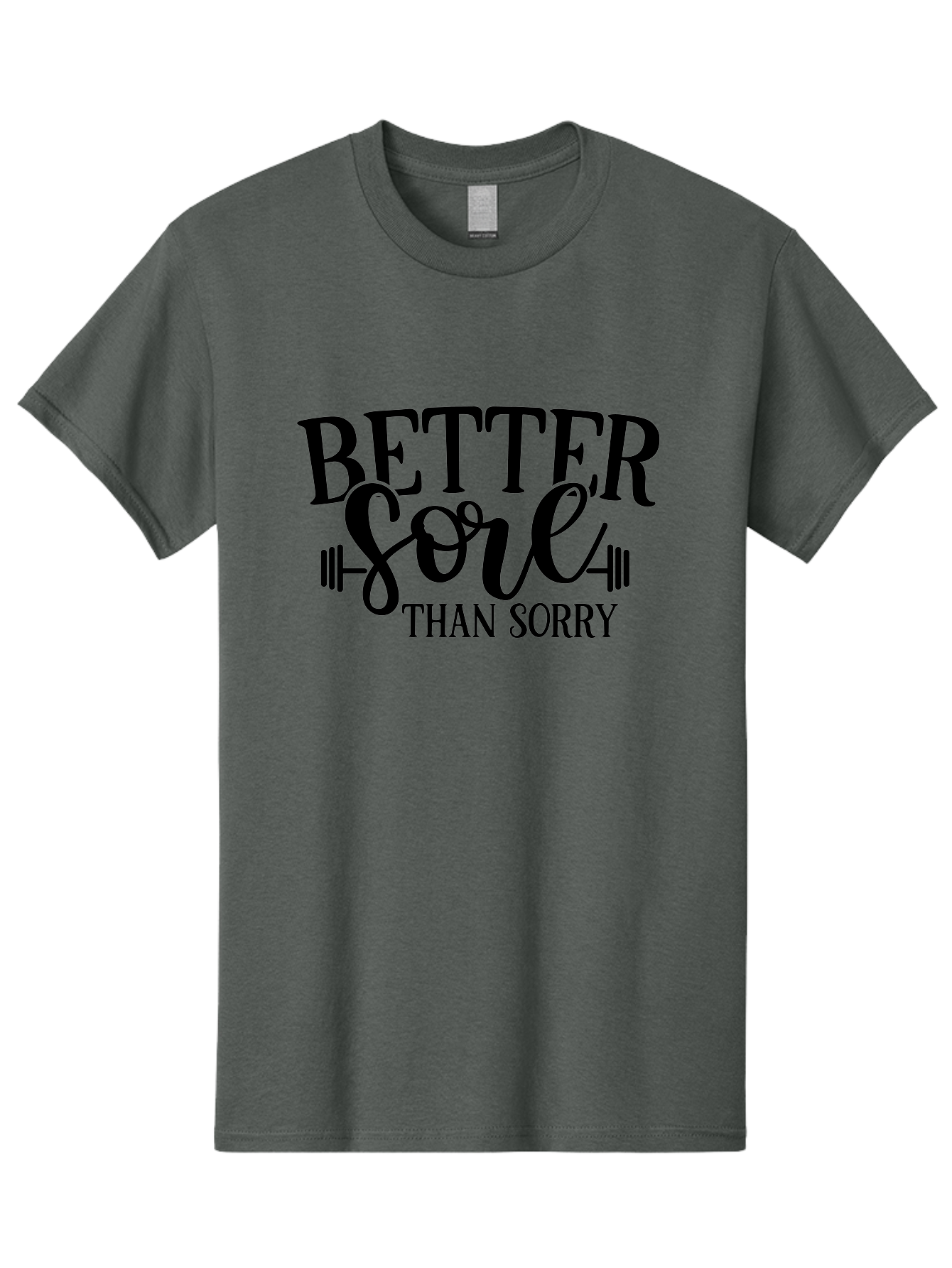 Better-Sore-Than-Sorry Men'S Graphic Tee, 100% Cotton, Comfortable Casual Summer Wear, Machine Washable, Motivational Quote, Fitness Inspiration, Gym Motivation, Workout Quotes, Weightlifting, Strength Training, Fitness Goals Aad365