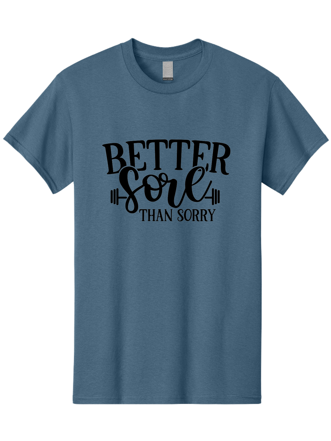 Better-Sore-Than-Sorry Men'S Graphic Tee, 100% Cotton, Comfortable Casual Summer Wear, Machine Washable, Motivational Quote, Fitness Inspiration, Gym Motivation, Workout Quotes, Weightlifting, Strength Training, Fitness Goals Aad365