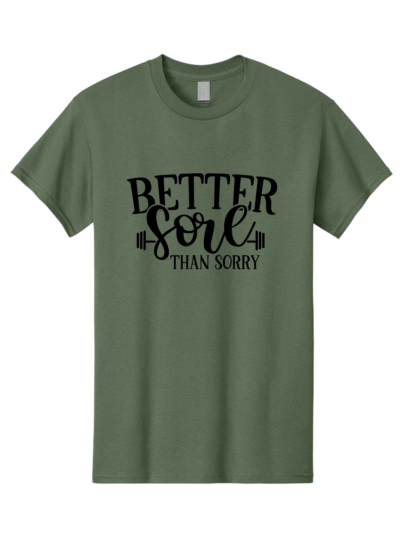 Better-Sore-Than-Sorry Men'S Graphic Tee, 100% Cotton, Comfortable Casual Summer Wear, Machine Washable, Motivational Quote, Fitness Inspiration, Gym Motivation, Workout Quotes, Weightlifting, Strength Training, Fitness Goals Aad365