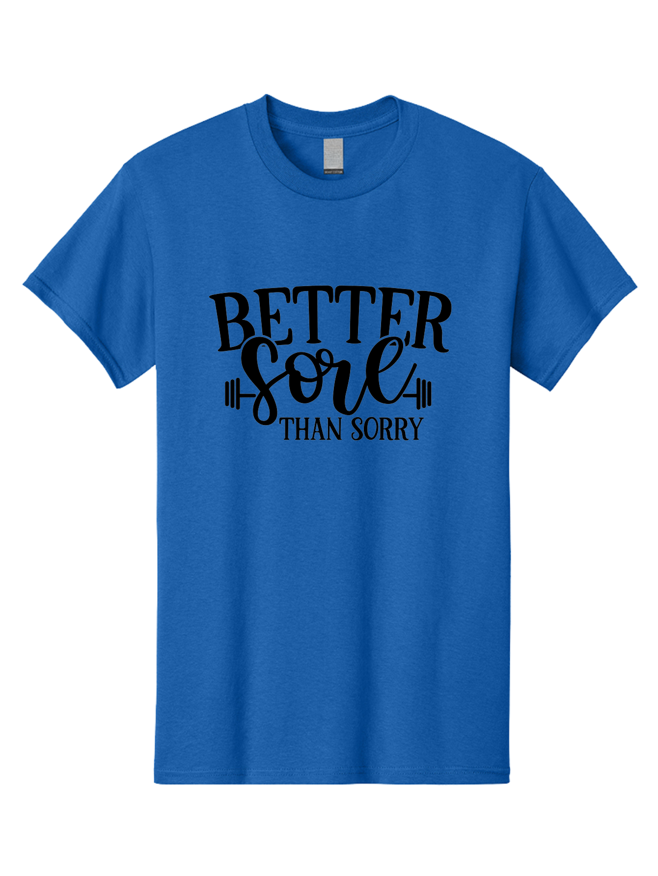 Better-Sore-Than-Sorry Men'S Graphic Tee, 100% Cotton, Comfortable Casual Summer Wear, Machine Washable, Motivational Quote, Fitness Inspiration, Gym Motivation, Workout Quotes, Weightlifting, Strength Training, Fitness Goals Aad365