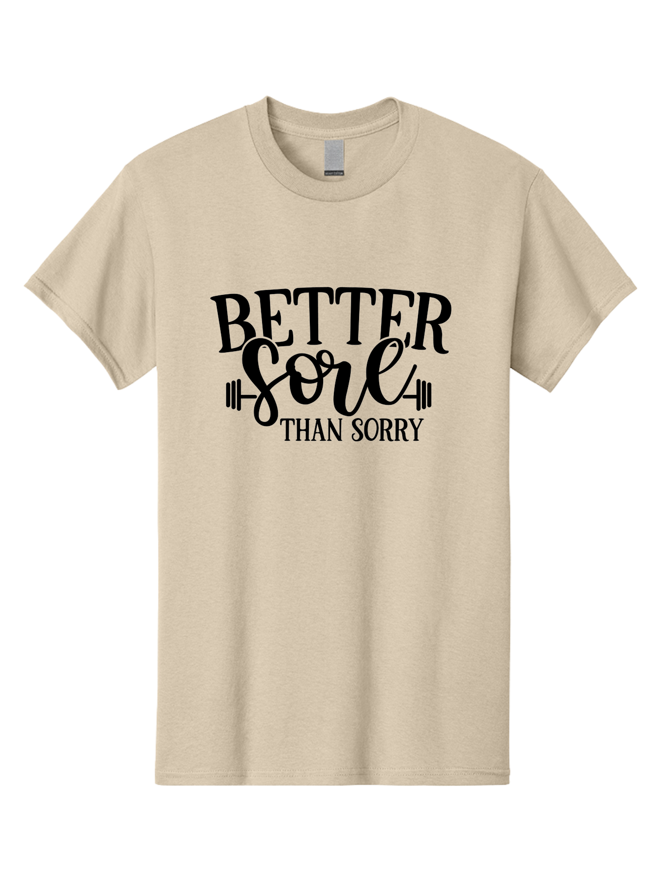 Better-Sore-Than-Sorry Men'S Graphic Tee, 100% Cotton, Comfortable Casual Summer Wear, Machine Washable, Motivational Quote, Fitness Inspiration, Gym Motivation, Workout Quotes, Weightlifting, Strength Training, Fitness Goals Aad365