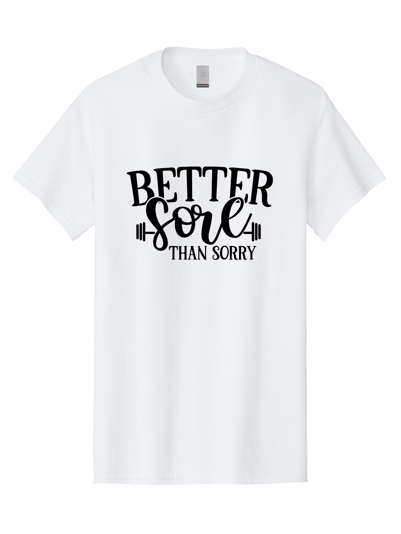 Better-Sore-Than-Sorry Men'S Graphic Tee, 100% Cotton, Comfortable Casual Summer Wear, Machine Washable, Motivational Quote, Fitness Inspiration, Gym Motivation, Workout Quotes, Weightlifting, Strength Training, Fitness Goals Aad365