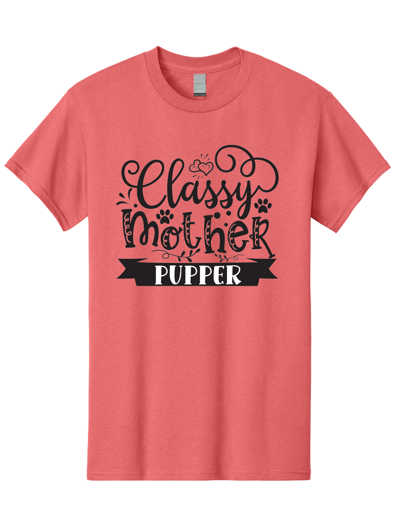 Classy-Mother-Pupper Men'S Graphic Tee, 100% Cotton, Comfortable Casual Summer Wear, Machine Washable, Classy Mother Pupper, Dog Mom, Dog Lover, Pet Parent, Funny Quote, Dog Humor, Mothers Day Gift Aad370
