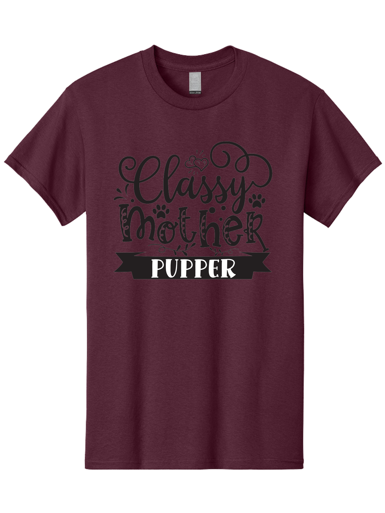 Classy-Mother-Pupper Men'S Graphic Tee, 100% Cotton, Comfortable Casual Summer Wear, Machine Washable, Classy Mother Pupper, Dog Mom, Dog Lover, Pet Parent, Funny Quote, Dog Humor, Mothers Day Gift Aad370