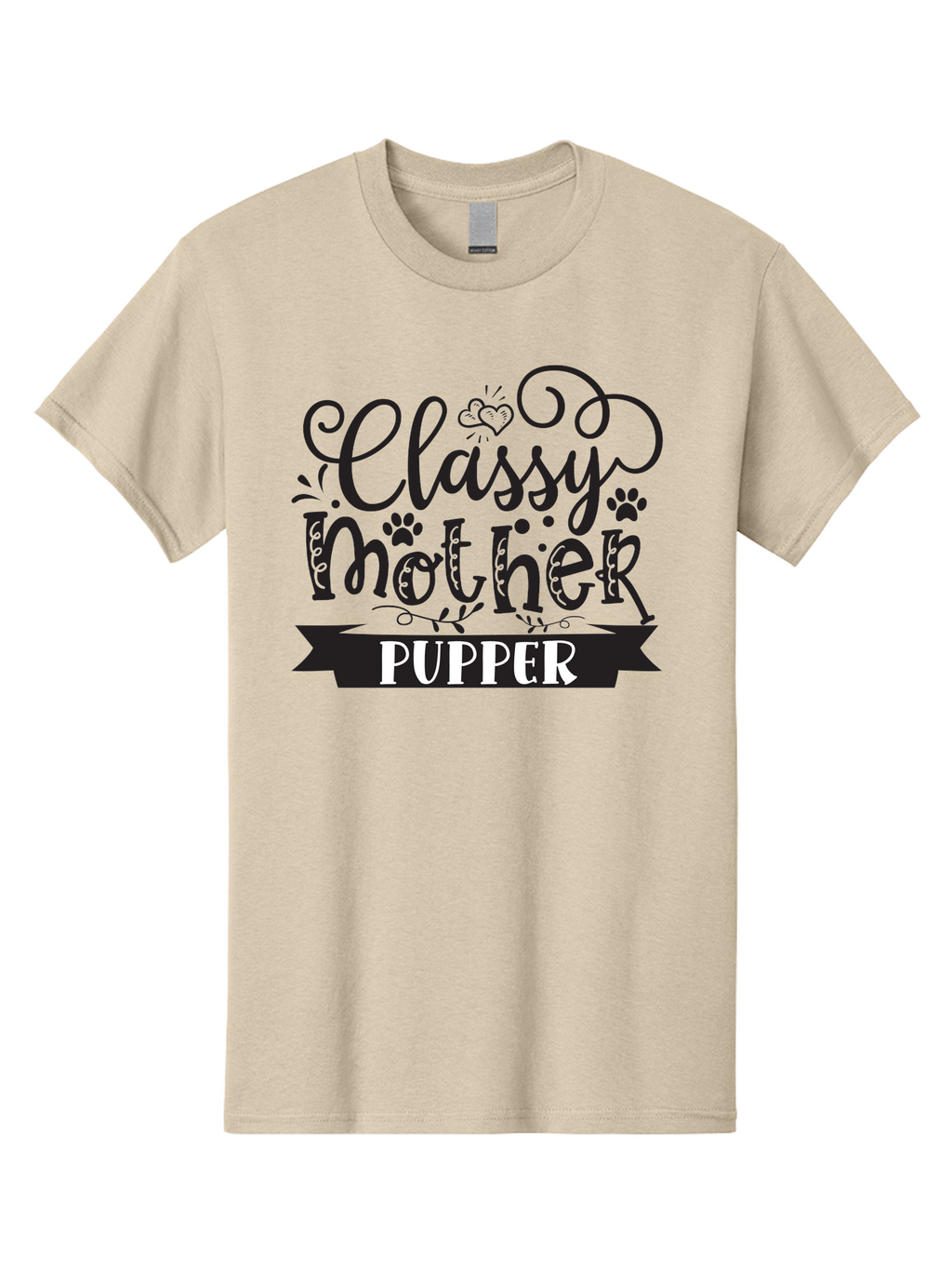 Classy-Mother-Pupper Men'S Graphic Tee, 100% Cotton, Comfortable Casual Summer Wear, Machine Washable, Classy Mother Pupper, Dog Mom, Dog Lover, Pet Parent, Funny Quote, Dog Humor, Mothers Day Gift Aad370