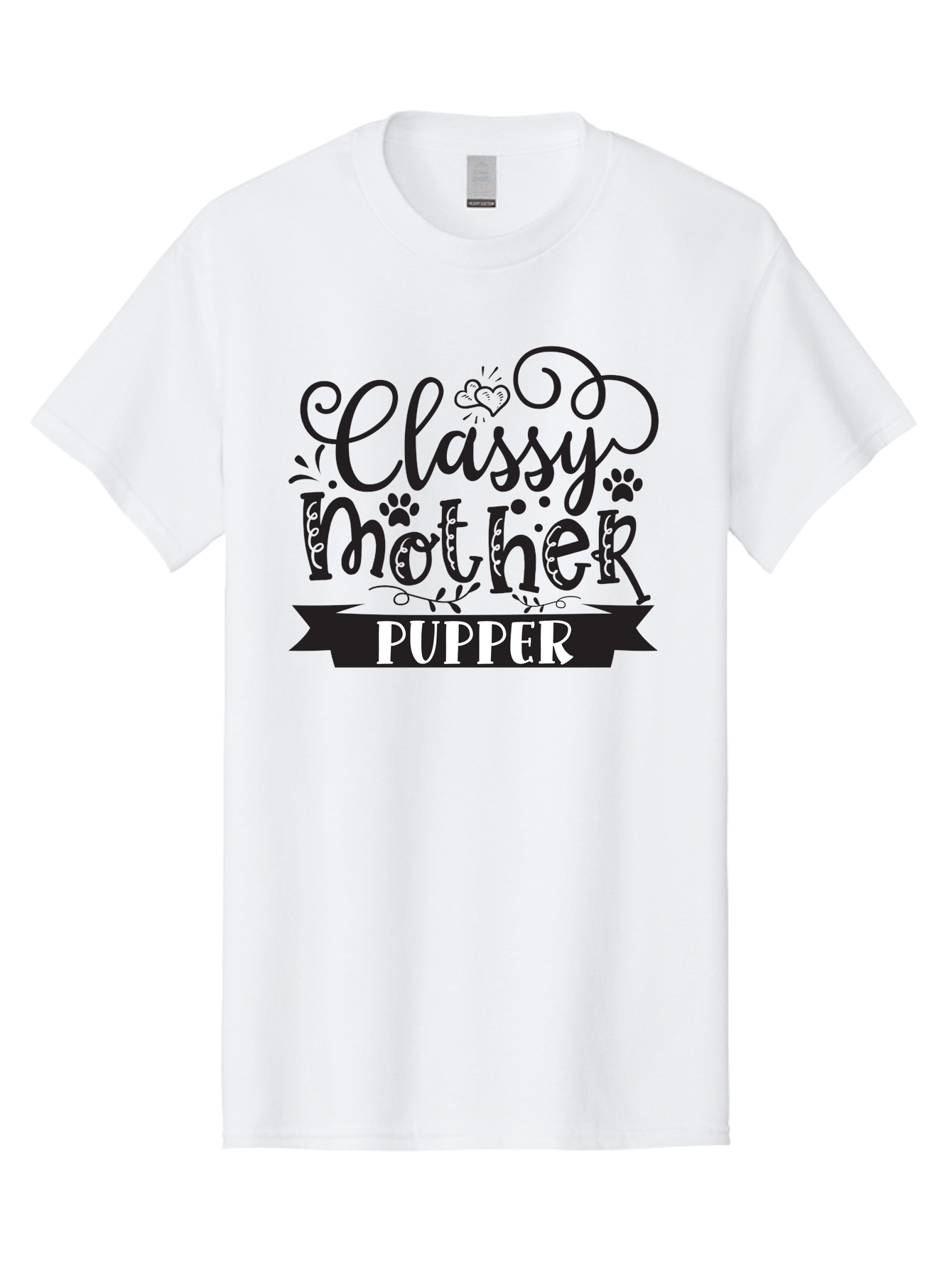 Classy-Mother-Pupper Men'S Graphic Tee, 100% Cotton, Comfortable Casual Summer Wear, Machine Washable, Classy Mother Pupper, Dog Mom, Dog Lover, Pet Parent, Funny Quote, Dog Humor, Mothers Day Gift Aad370