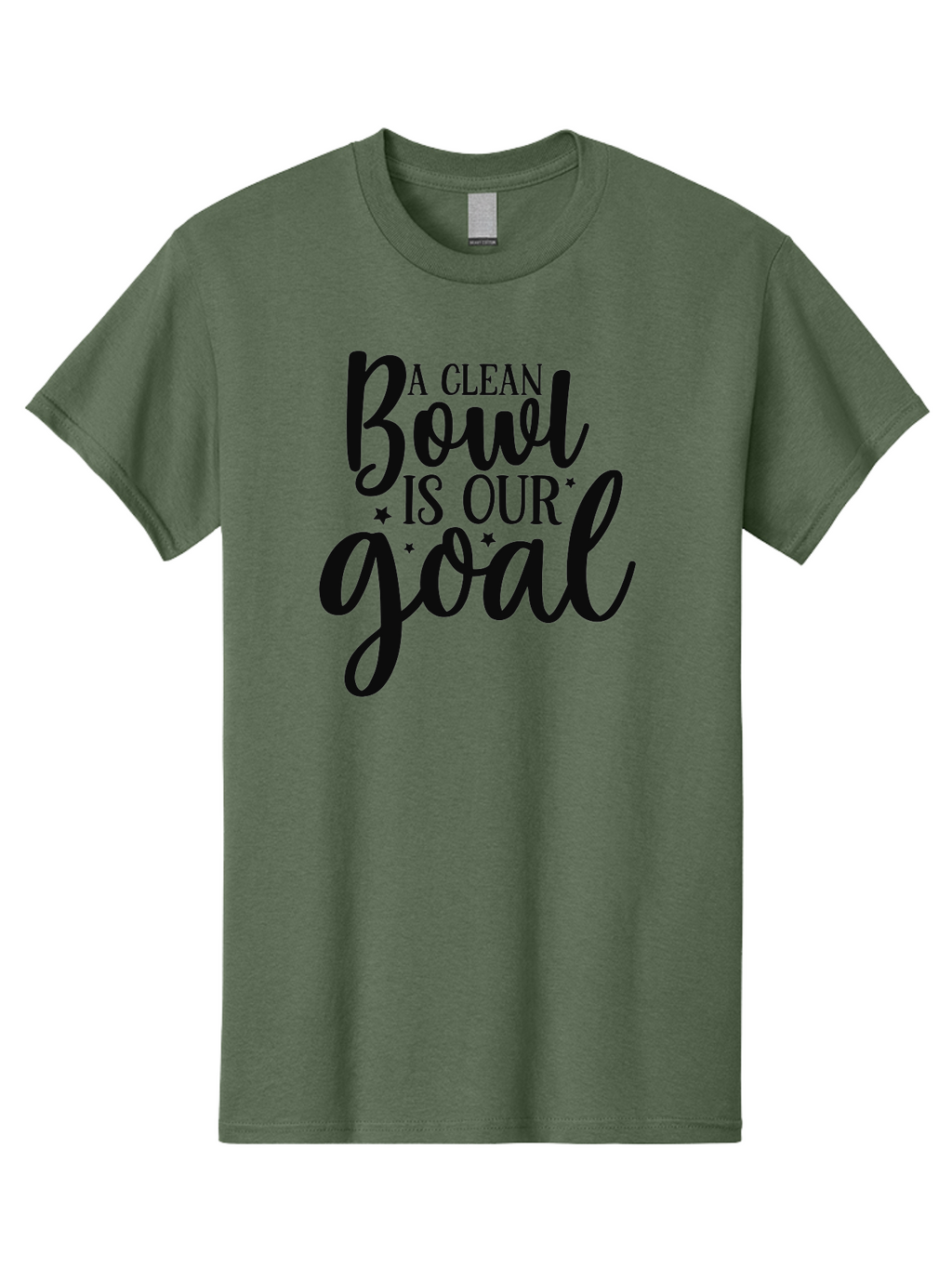 Clean-Bowl-Is-Our-Goal Men'S Graphic Tee, 100% Cotton, Comfortable Casual Summer Wear, Machine Washable, Motivational Quote, Food Slogan, Clean Bowl Goal, Dining Phrase, Restaurant Inspiration, Eating Encouragement, Meal Motivation Aad371
