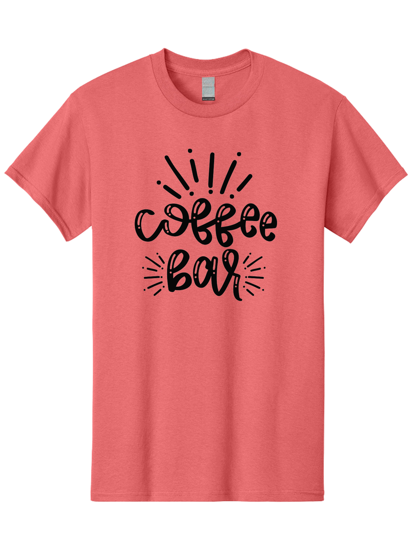 Coffee-Bar Men'S Graphic Tee, 100% Cotton, Comfortable Casual Summer Wear, Machine Washable, Coffee Shop, Coffee Culture, Cafe Ambiance, Relaxed Atmosphere, Coffee Lovers, Coffee Bar Sign, Modern Typography, Coffee Theme, Hand-Drawn Design, Aad372