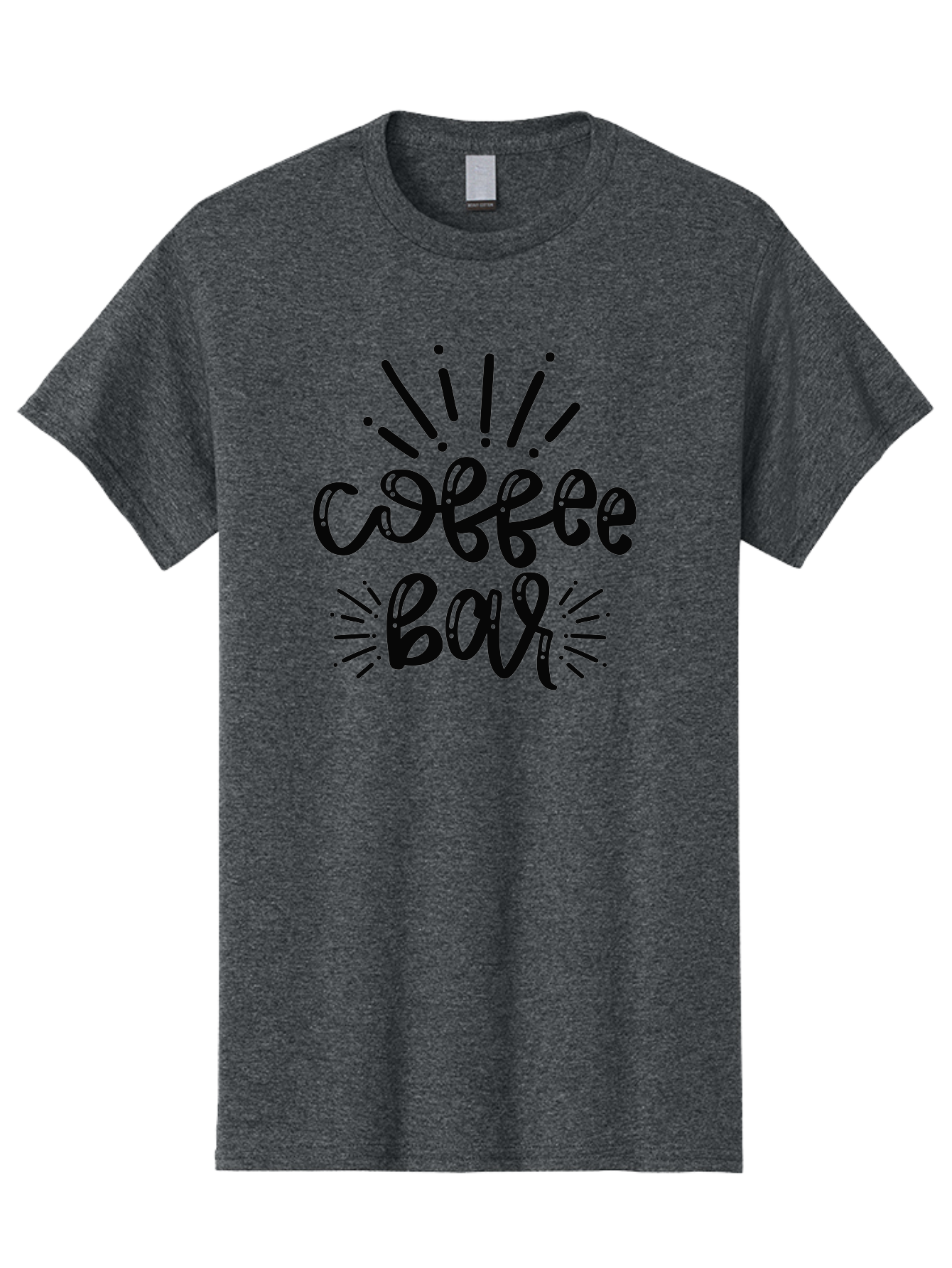 Coffee-Bar Men'S Graphic Tee, 100% Cotton, Comfortable Casual Summer Wear, Machine Washable, Coffee Shop, Coffee Culture, Cafe Ambiance, Relaxed Atmosphere, Coffee Lovers, Coffee Bar Sign, Modern Typography, Coffee Theme, Hand-Drawn Design, Aad372