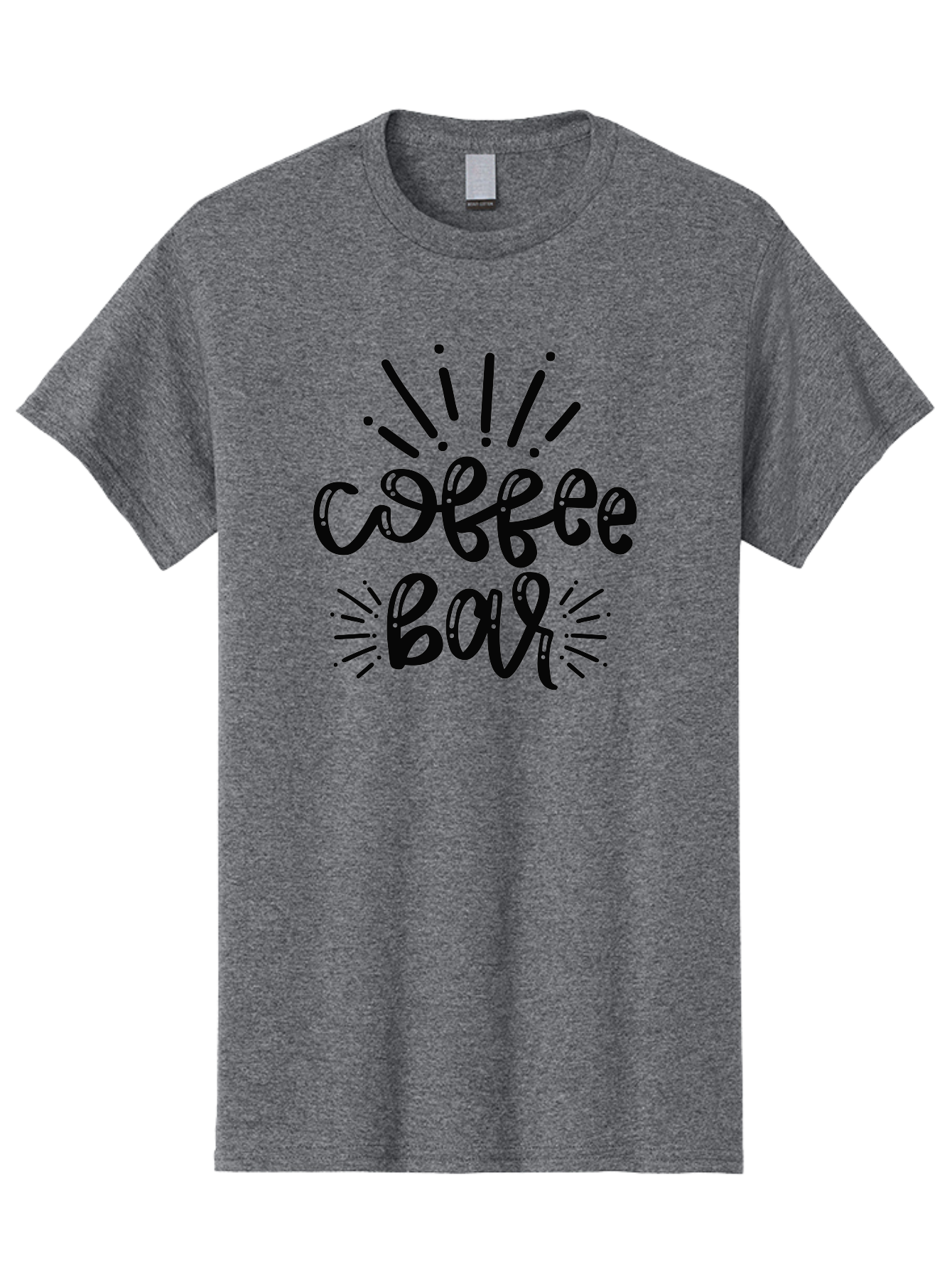 Coffee-Bar Men'S Graphic Tee, 100% Cotton, Comfortable Casual Summer Wear, Machine Washable, Coffee Shop, Coffee Culture, Cafe Ambiance, Relaxed Atmosphere, Coffee Lovers, Coffee Bar Sign, Modern Typography, Coffee Theme, Hand-Drawn Design, Aad372