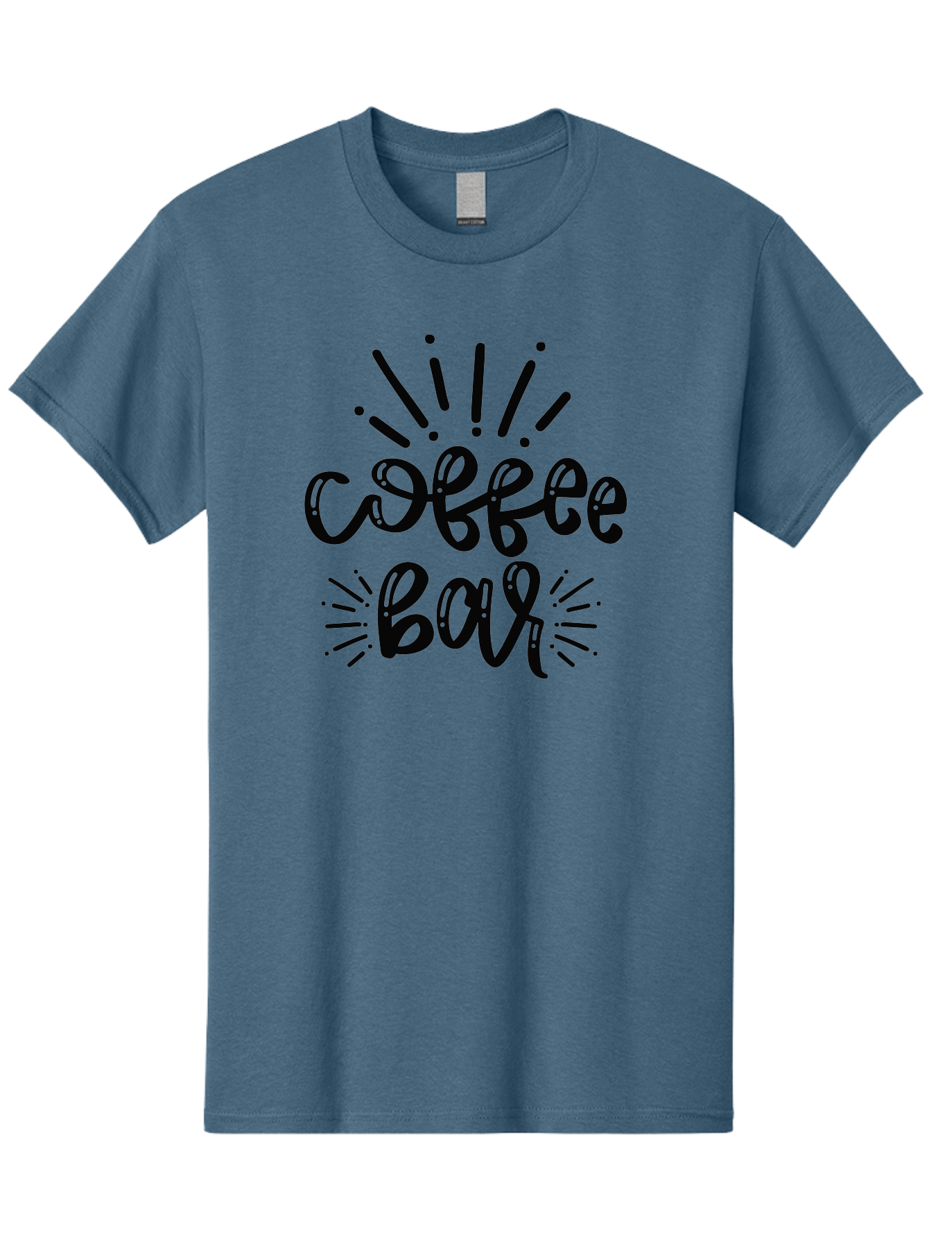 Coffee-Bar Men'S Graphic Tee, 100% Cotton, Comfortable Casual Summer Wear, Machine Washable, Coffee Shop, Coffee Culture, Cafe Ambiance, Relaxed Atmosphere, Coffee Lovers, Coffee Bar Sign, Modern Typography, Coffee Theme, Hand-Drawn Design, Aad372