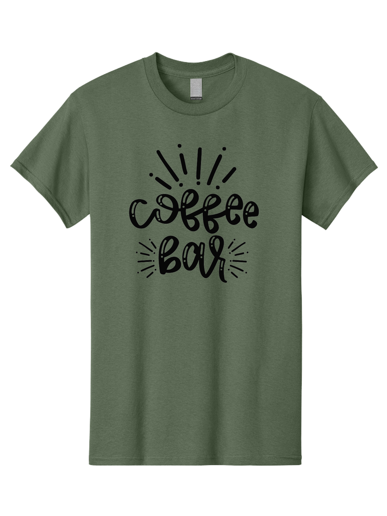 Coffee-Bar Men'S Graphic Tee, 100% Cotton, Comfortable Casual Summer Wear, Machine Washable, Coffee Shop, Coffee Culture, Cafe Ambiance, Relaxed Atmosphere, Coffee Lovers, Coffee Bar Sign, Modern Typography, Coffee Theme, Hand-Drawn Design, Aad372
