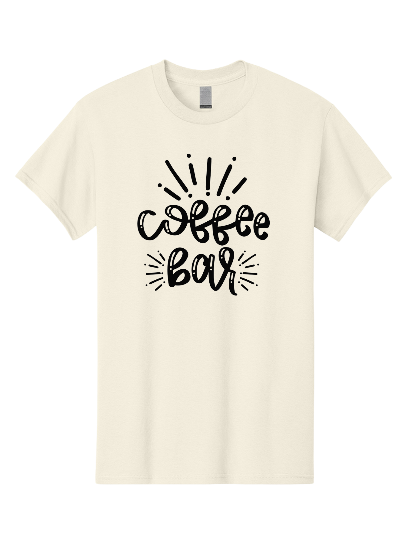 Coffee-Bar Men'S Graphic Tee, 100% Cotton, Comfortable Casual Summer Wear, Machine Washable, Coffee Shop, Coffee Culture, Cafe Ambiance, Relaxed Atmosphere, Coffee Lovers, Coffee Bar Sign, Modern Typography, Coffee Theme, Hand-Drawn Design, Aad372