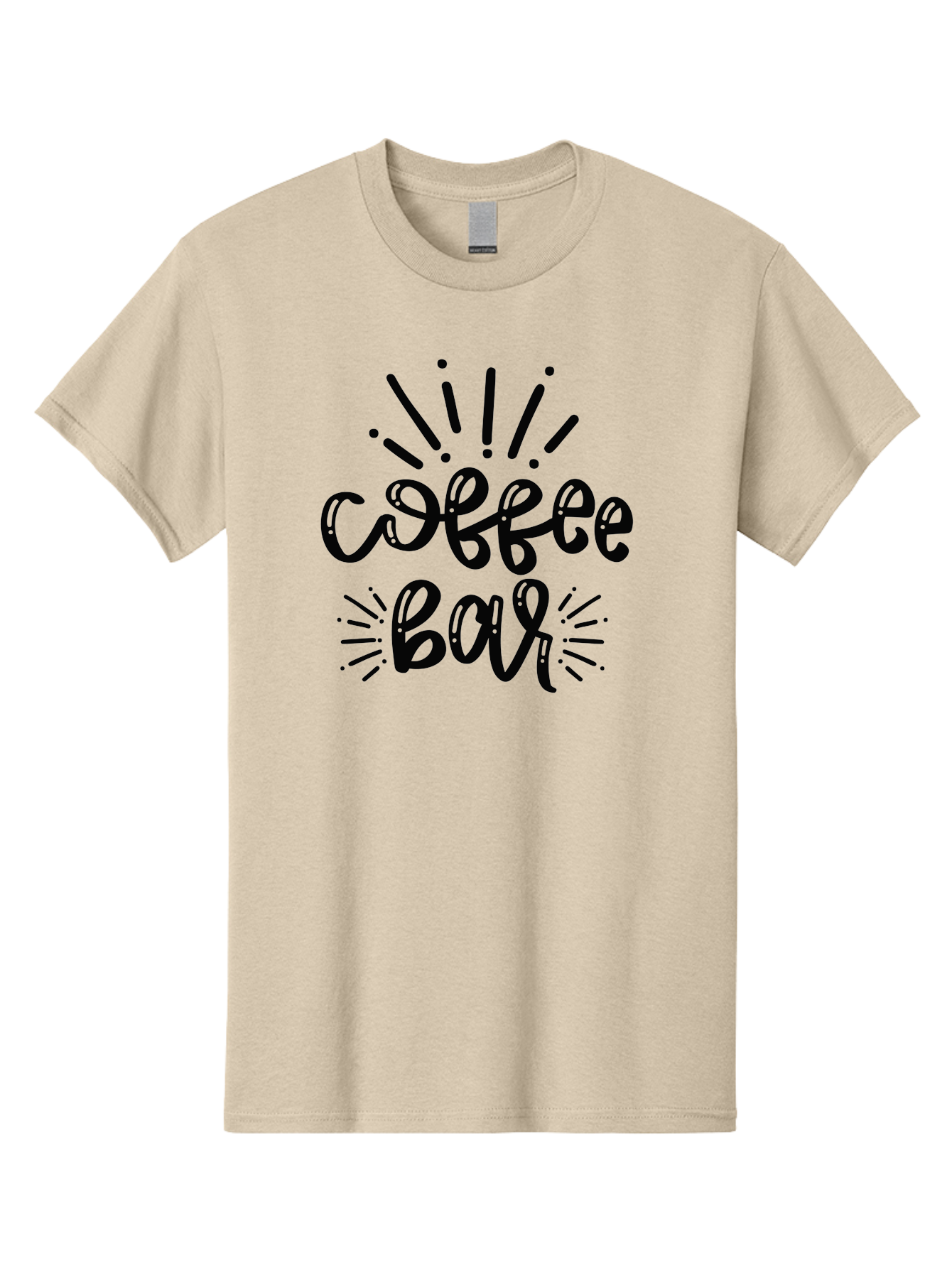 Coffee-Bar Men'S Graphic Tee, 100% Cotton, Comfortable Casual Summer Wear, Machine Washable, Coffee Shop, Coffee Culture, Cafe Ambiance, Relaxed Atmosphere, Coffee Lovers, Coffee Bar Sign, Modern Typography, Coffee Theme, Hand-Drawn Design, Aad372