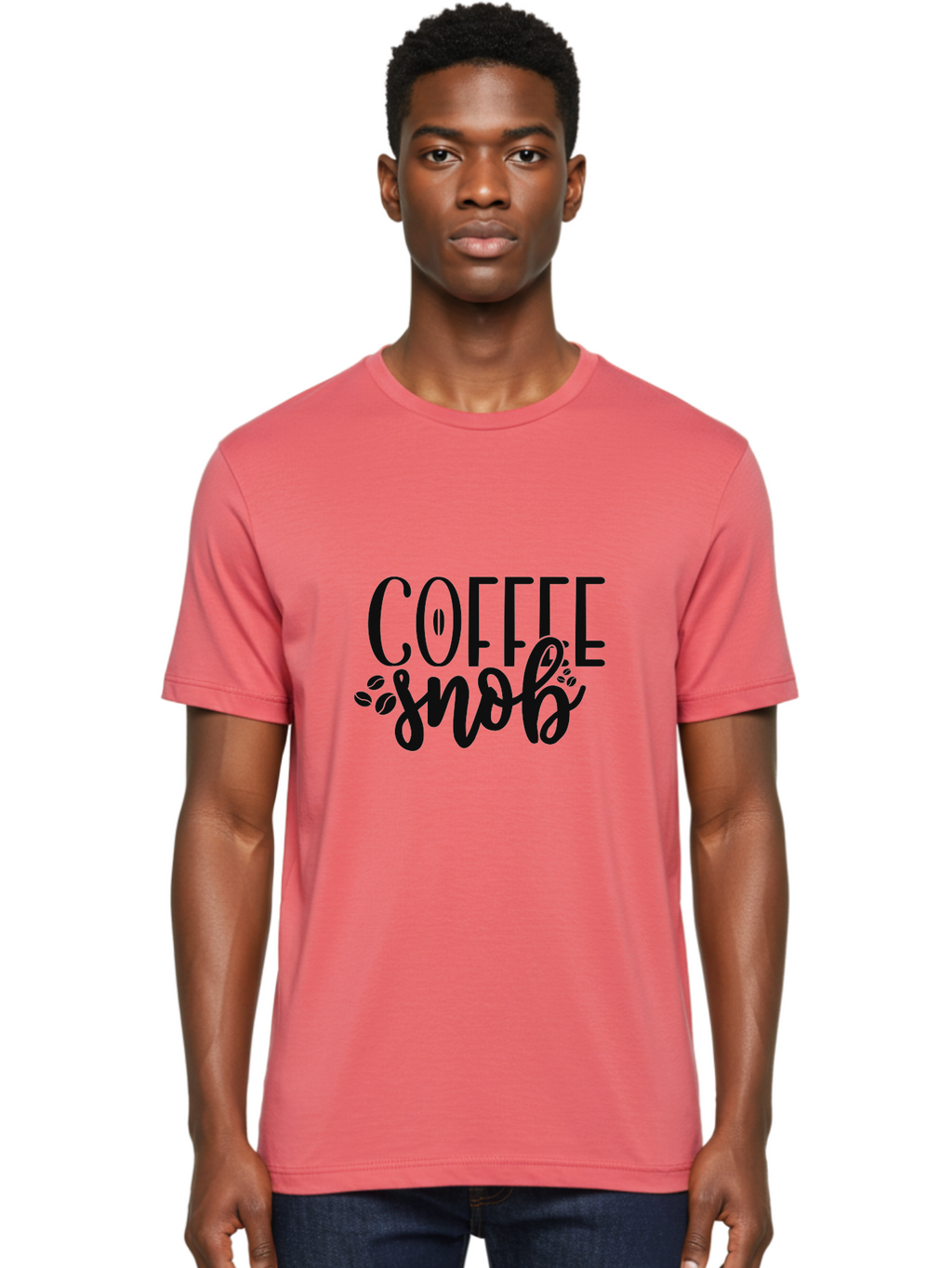 Coffee-Snob Men'S Graphic Tee, 100% Cotton, Comfortable Casual Summer Wear, Machine Washable, Coffee Snob, Coffee Lover, Coffee Culture, Coffee Beans, Specialty Coffee, Coffee Connoisseur, Coffee Humor Aad375