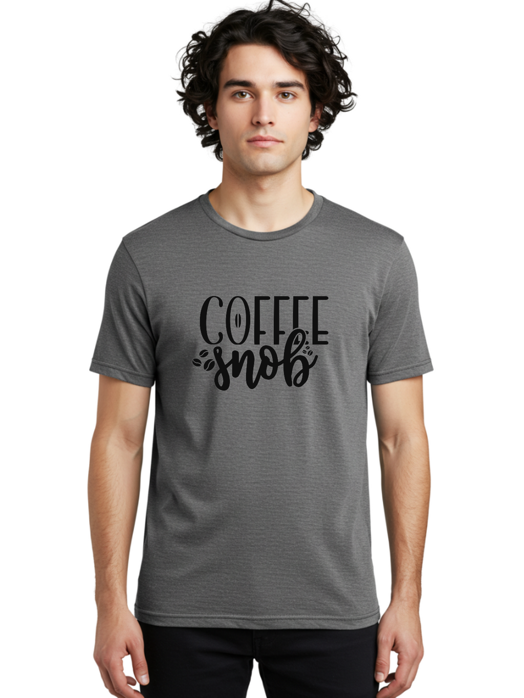 Coffee-Snob Men'S Graphic Tee, 100% Cotton, Comfortable Casual Summer Wear, Machine Washable, Coffee Snob, Coffee Lover, Coffee Culture, Coffee Beans, Specialty Coffee, Coffee Connoisseur, Coffee Humor Aad375