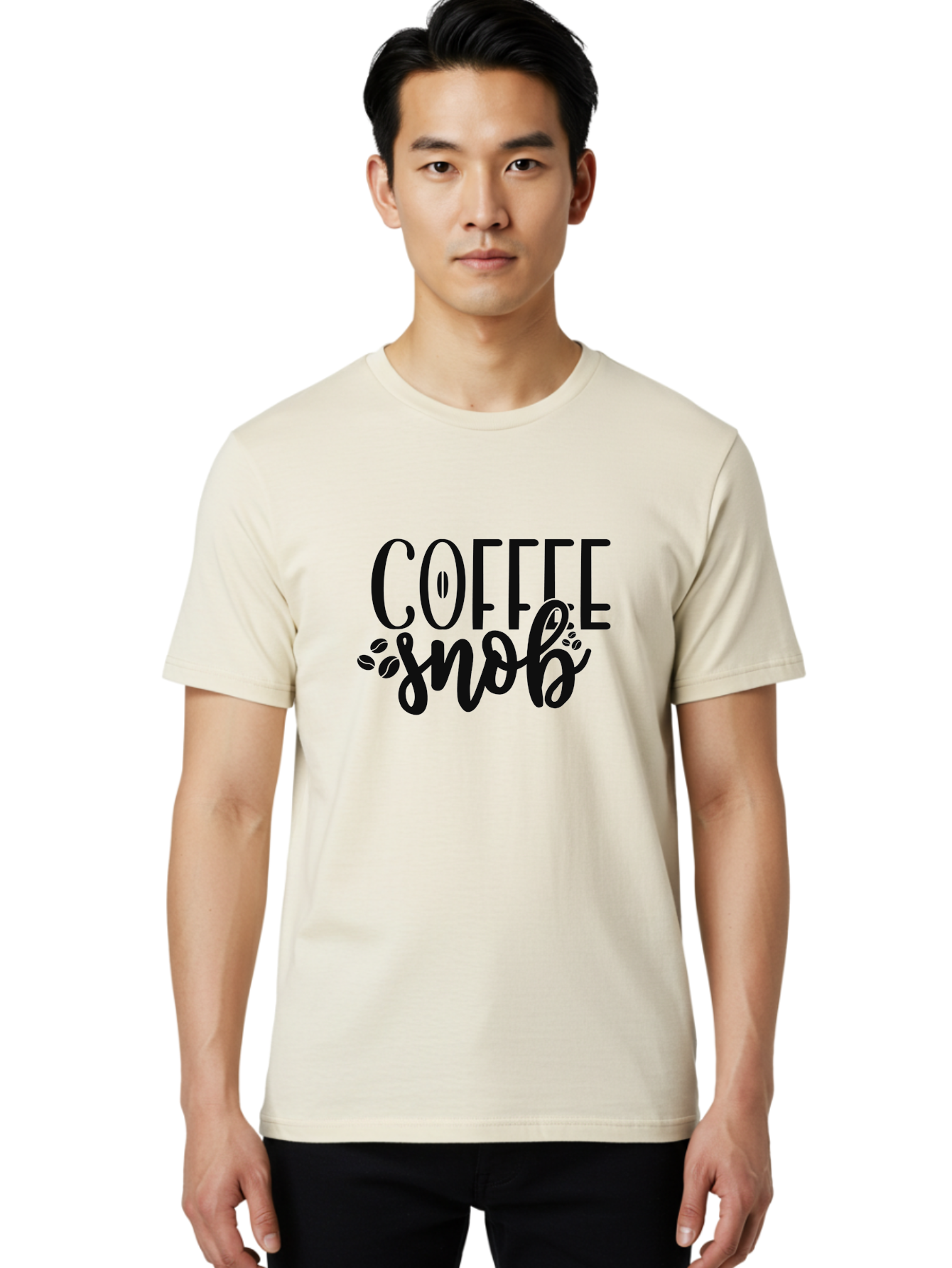 Coffee-Snob Men'S Graphic Tee, 100% Cotton, Comfortable Casual Summer Wear, Machine Washable, Coffee Snob, Coffee Lover, Coffee Culture, Coffee Beans, Specialty Coffee, Coffee Connoisseur, Coffee Humor Aad375