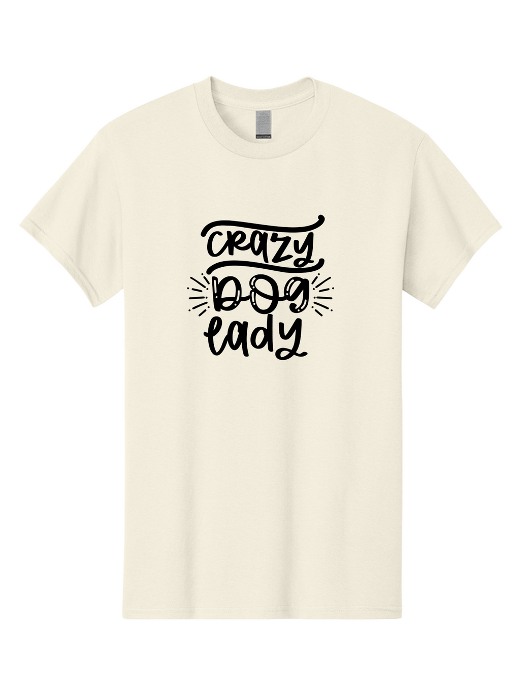Crazy-Dog-Lady-1 Men'S Graphic Tee, 100% Cotton, Comfortable Casual Summer Wear, Machine Washable, Crazy Dog Lady, Dog Lover Quote, Funny Dog Saying, Dog Mom Phrase, Paw Print Design, Dog Enthusiast, Pet Lover Gift, Quirky Dog Quote Aad377