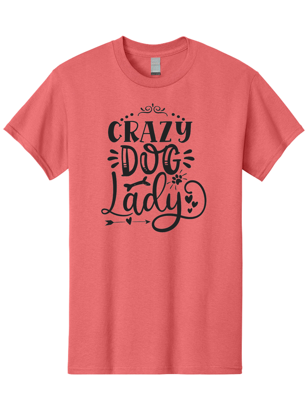 Crazy-Dog-Lady Men'S Graphic Tee, 100% Cotton, Comfortable Casual Summer Wear, Machine Washable, Dog Lady, Crazy Dog Lady, Dog Lover, Dog Mom, Pet Owner, Dog Enthusiast, Dog Gifts, Dog Apparel, Dog Accessories Aad378