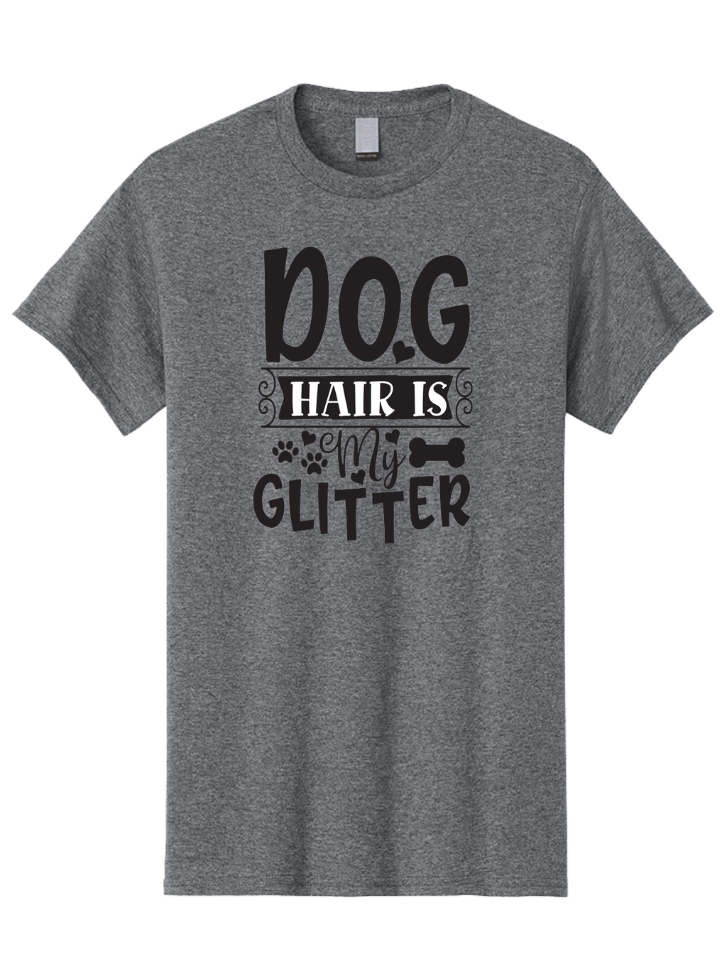 Dog-Hair-Is-My-Glitter Men'S Graphic Tee, 100% Cotton, Comfortable Casual Summer Wear, Machine Washable, Dog Hair, Dog Lovers, Dog Owners, Pet Hair, Pet Owners, Dog Mom, Dog Dad, Funny Dog Quotes, Dog Humor, Dog Quotes Aad383