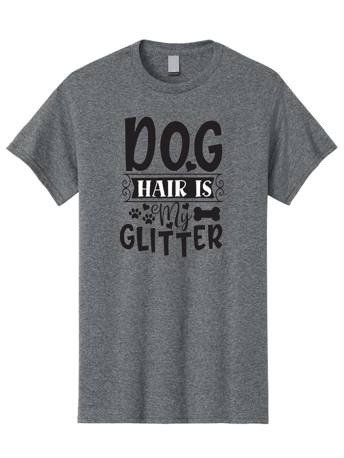 Dog-Hair-Is-My-Glitter Men'S Graphic Tee, 100% Cotton, Comfortable Casual Summer Wear, Machine Washable, Dog Hair, Dog Lovers, Dog Owners, Pet Hair, Pet Owners, Dog Mom, Dog Dad, Funny Dog Quotes, Dog Humor, Dog Quotes Aad383
