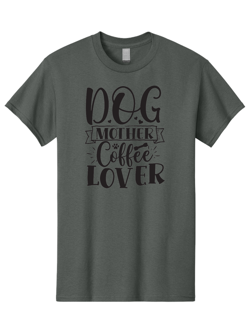Dog-Mother-Coffee-Lover Men'S Graphic Tee, 100% Cotton, Comfortable Casual Summer Wear, Machine Washable, Dog Mom, Dog Mother, Coffee Lover, Dog Lover, Dog Mom Quote, Coffee Quote, Funny Quote, Dog Quote, Dog Mom Humor, Mom Life Aad387