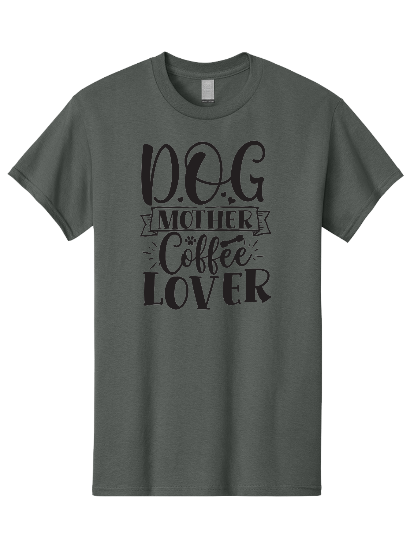 Dog-Mother-Coffee-Lover Men'S Graphic Tee, 100% Cotton, Comfortable Casual Summer Wear, Machine Washable, Dog Mom, Dog Mother, Coffee Lover, Dog Lover, Dog Mom Quote, Coffee Quote, Funny Quote, Dog Quote, Dog Mom Humor, Mom Life Aad387