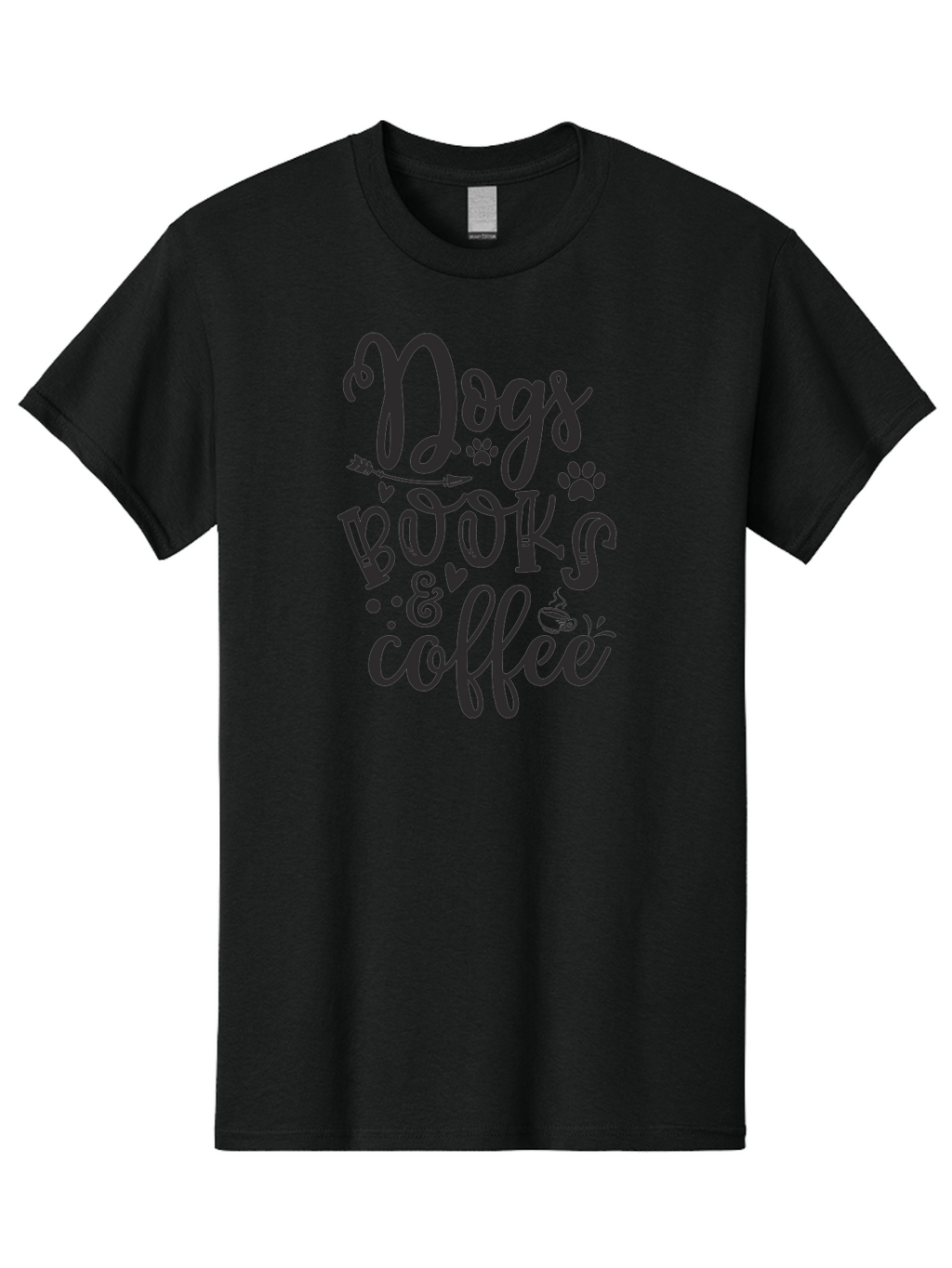 Dogs-Books-Coffee Men'S Graphic Tee, 100% Cotton, Comfortable Casual Summer Wear, Machine Washable, Book Lovers, Dog Owners, Coffee Enthusiasts, Casual Lifestyle, Relaxed Atmosphere, Reading Culture, Dog Friendly, Coffee Break Aad389
