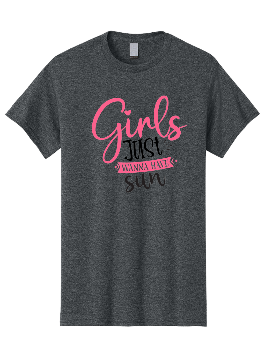 Girls-Just-Wanna-Have-Sun Men'S Graphic Tee, 100% Cotton, Comfortable Casual Summer Wear, Machine Washable, Summer Vibes, Sun Loving Girls, Girls Just Wanna Have Sun, Hand Lettering, Typography Art, Inspirational Quotes, Funny Sayings Aad405