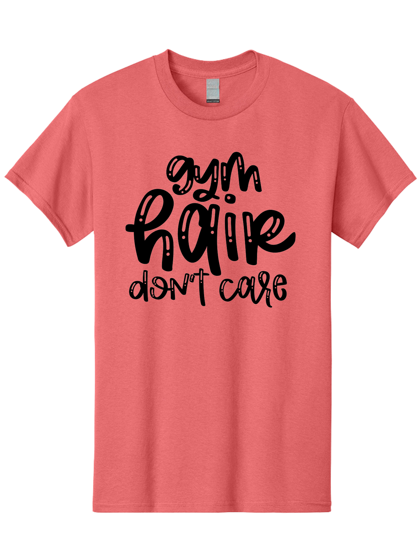 Gym-Hair-Don-T-Care Men'S Graphic Tee, 100% Cotton, Comfortable Casual Summer Wear, Machine Washable, Gym Hair Don’T Care, Fitness Motivation, Workout Inspiration, Funny Quotes, Fitness Humor, Motivational Quotes, Gym Culture Aad409