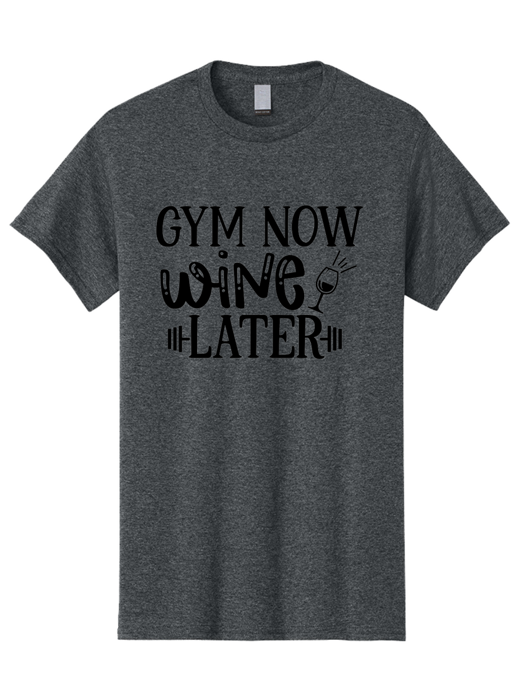 Gym-Now-Wine-Later Men'S Graphic Tee, 100% Cotton, Comfortable Casual Summer Wear, Machine Washable, Gym Motivation, Fitness Quote, Workout Inspiration, Wine Humor, Gym Now Wine Later, Fitness And Wine, Motivational Quote, Funny Gym Quote, Aad410
