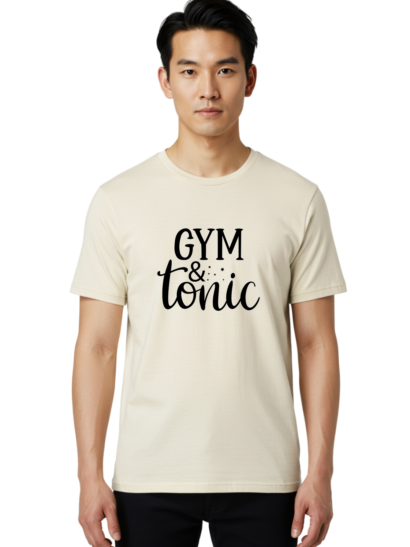 Gym-Tonic Men'S Graphic Tee, 100% Cotton, Comfortable Casual Summer Wear, Machine Washable, Gym And Tonic, Fitness Motivation, Workout Inspiration, Health And Wellness, Fitness Goals, Exercise Routine, Fitness Lifestyle Aad411
