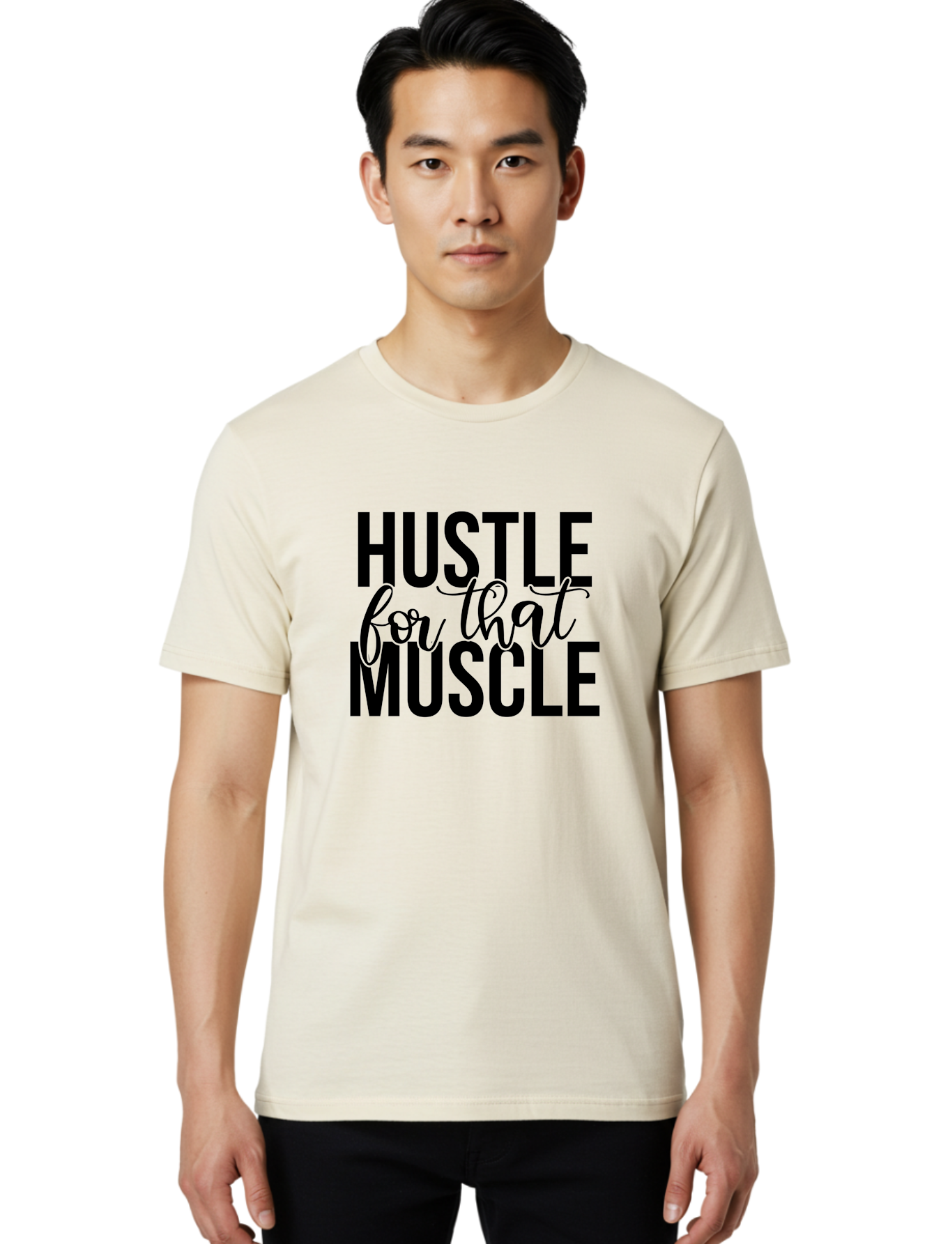 Hustle-For-That-Muscle Men'S Graphic Tee, 100% Cotton, Comfortable Casual Summer Wear, Machine Washable, Motivational Quote, Fitness Inspiration, Workout Motivation, Gym Motivation, Fitness Quotes, Bodybuilding, Weightlifting, Aad415