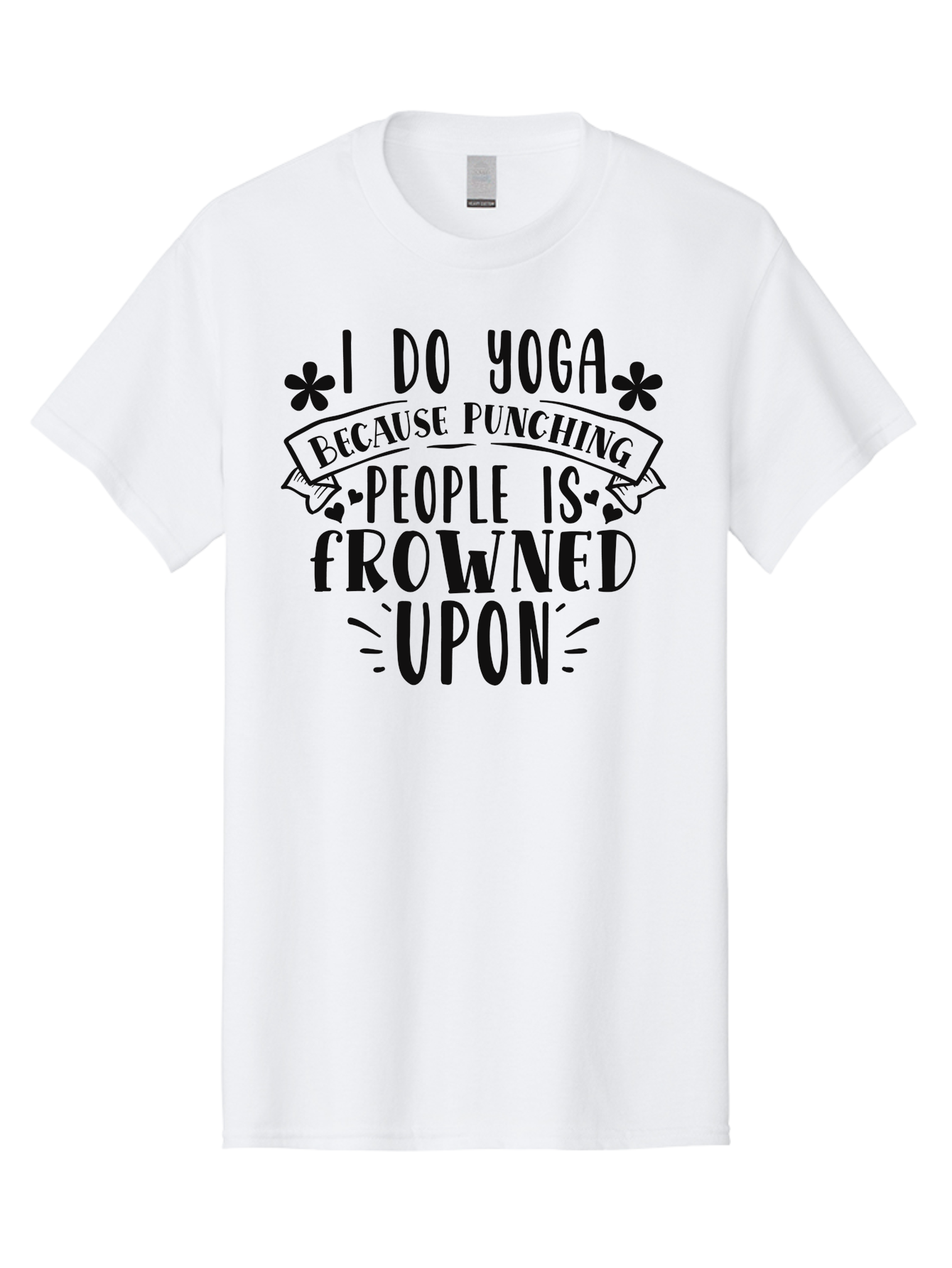 I-Do-Yoga-Because-Punching-People-Is-Frowned-Upon Men'S Graphic Tee, 100% Cotton, Comfortable Casual Summer Wear, Machine Washable, Yoga Humor, Mindfulness, Meditation, Wellness, Stress Relief, Zen, Motivational Quotes, Funny Sayings, Aad420