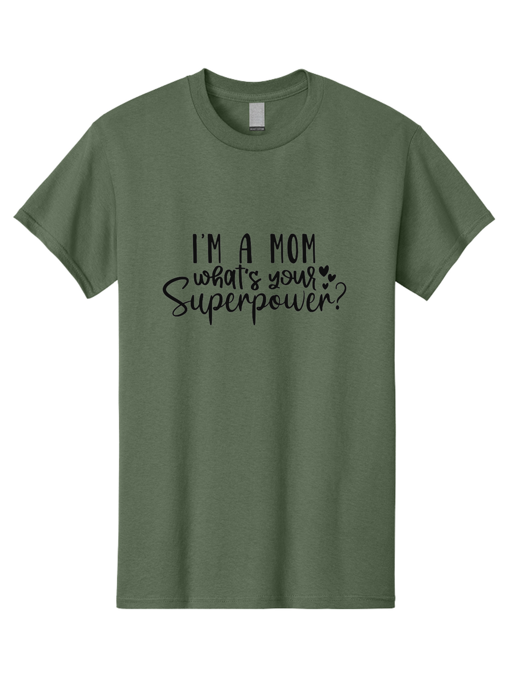 I-M-A-Mom-What-S-Your-Superpower Men'S Graphic Tee, 100% Cotton, Comfortable Casual Summer Wear, Machine Washable, Motherhood Empowerment, Mom Quotes, Superpower Mom, Mother'S Day Gift, Inspirational Quotes, Mom Life, Funny Mom Quotes, Aad423