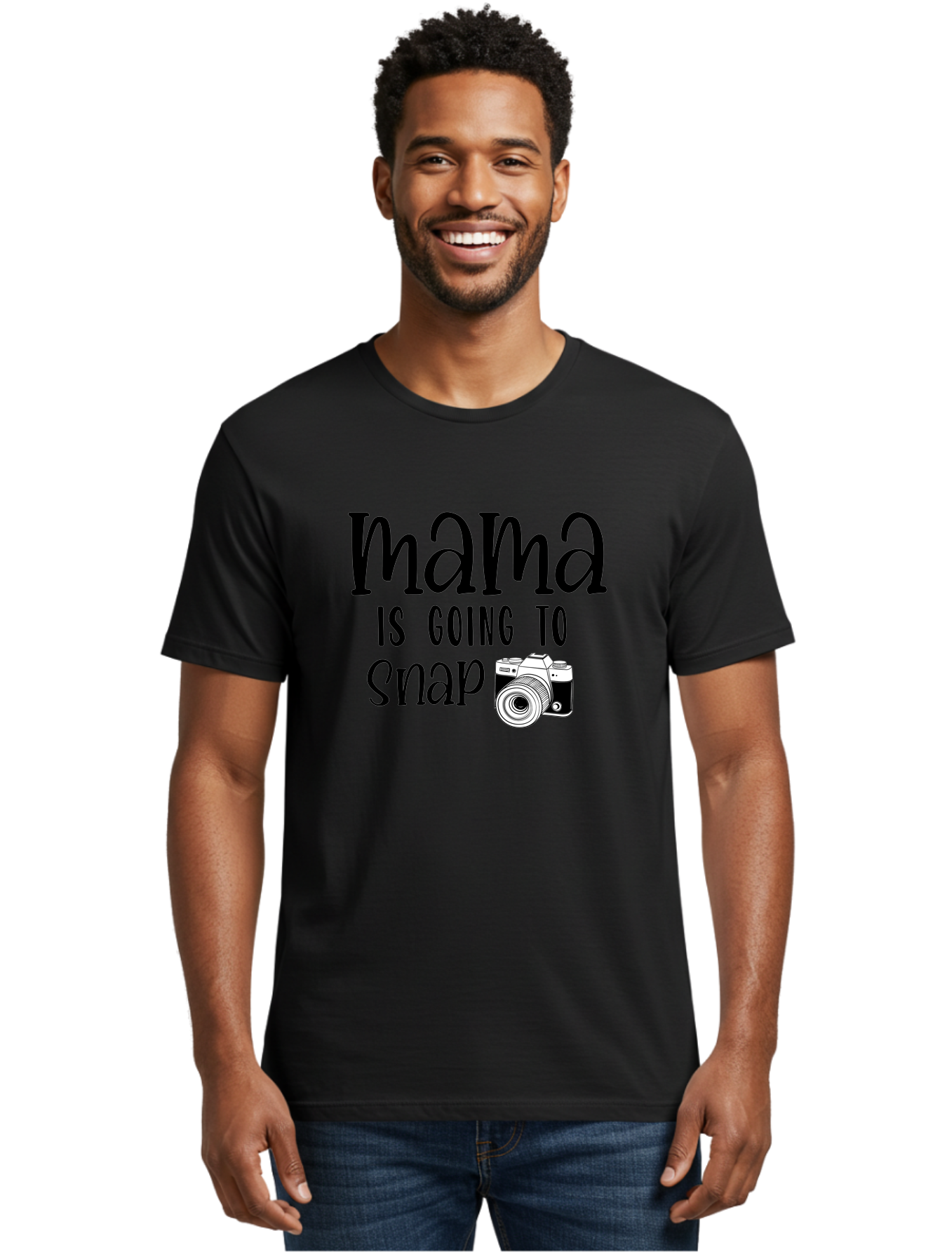 Mama-Is-Going-To-Snap Men'S Graphic Tee, 100% Cotton, Comfortable Casual Summer Wear, Machine Washable, Mama, Photography, Camera, Snap, Mom, Black Camera, Photography Humor, Motherhood, Photography Quote, Funny Mama Aad433