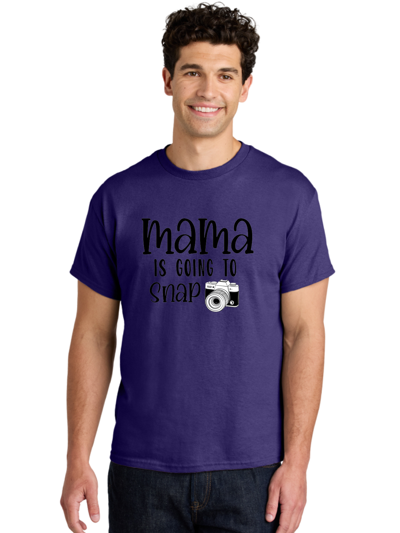 Mama-Is-Going-To-Snap Men'S Graphic Tee, 100% Cotton, Comfortable Casual Summer Wear, Machine Washable, Mama, Photography, Camera, Snap, Mom, Black Camera, Photography Humor, Motherhood, Photography Quote, Funny Mama Aad433