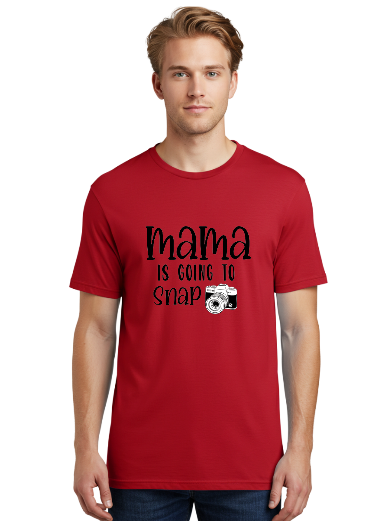 Mama-Is-Going-To-Snap Men'S Graphic Tee, 100% Cotton, Comfortable Casual Summer Wear, Machine Washable, Mama, Photography, Camera, Snap, Mom, Black Camera, Photography Humor, Motherhood, Photography Quote, Funny Mama Aad433