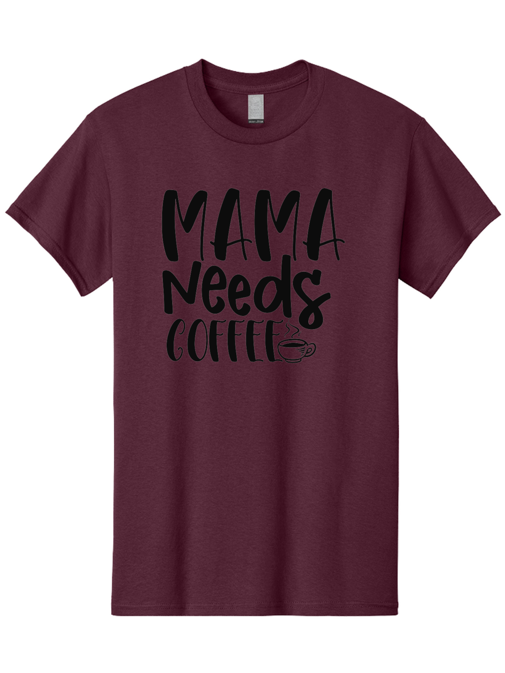 Mama-Needs-Coffee Men'S Graphic Tee, 100% Cotton, Comfortable Casual Summer Wear, Machine Washable, Funny Mom Quote, Coffee Humor, Motherhood, Caffeine Fix, Mom Life, Humorous Saying, Coffee Lover, Mama Needs Coffee Aad434
