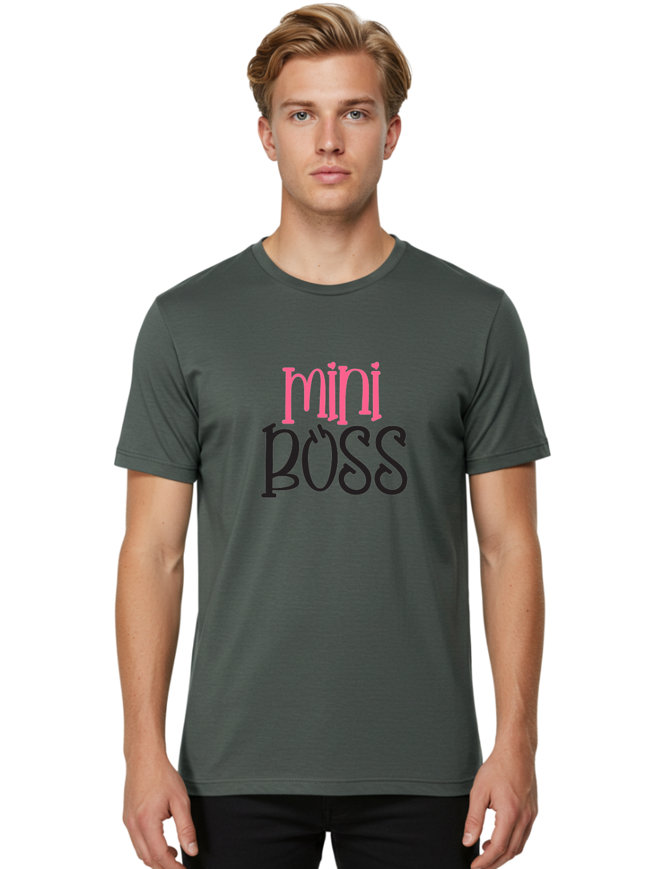 Mini-Boss Men'S Graphic Tee, 100% Cotton, Comfortable Casual Summer Wear, Machine Washable, Mini Boss, Leadership Inspiration, Young Entrepreneur, Empowerment, Confidence, Girl Power, Business Motivation, Leadership Skills Aad438