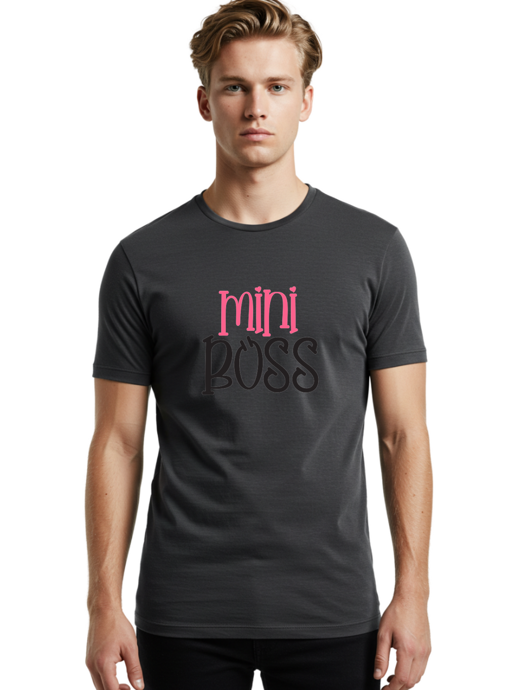 Mini-Boss Men'S Graphic Tee, 100% Cotton, Comfortable Casual Summer Wear, Machine Washable, Mini Boss, Leadership Inspiration, Young Entrepreneur, Empowerment, Confidence, Girl Power, Business Motivation, Leadership Skills Aad438