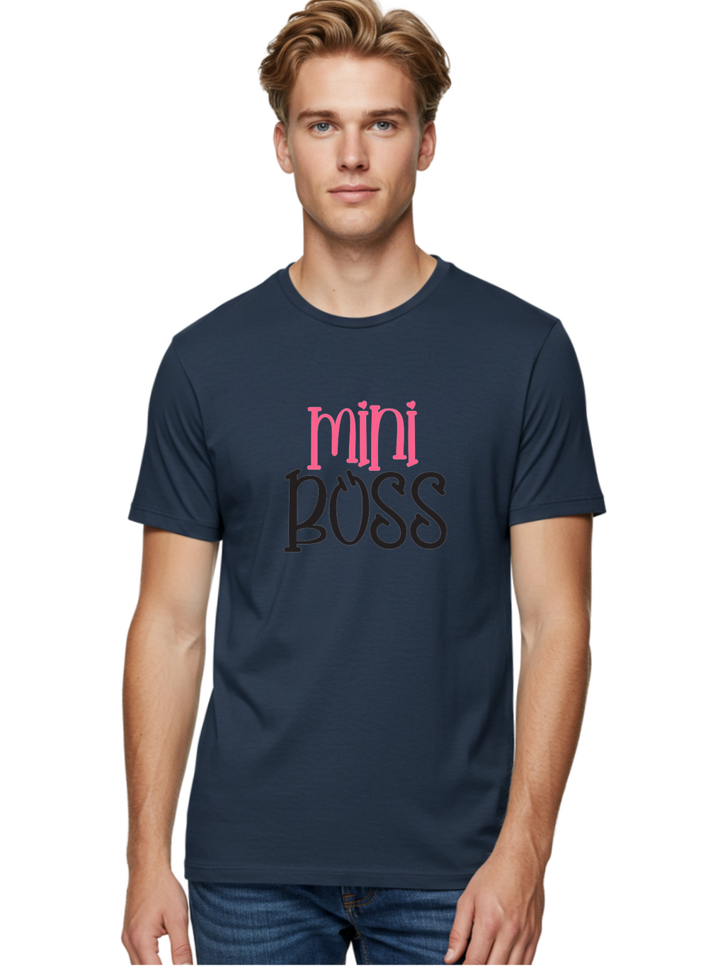 Mini-Boss Men'S Graphic Tee, 100% Cotton, Comfortable Casual Summer Wear, Machine Washable, Mini Boss, Leadership Inspiration, Young Entrepreneur, Empowerment, Confidence, Girl Power, Business Motivation, Leadership Skills Aad438