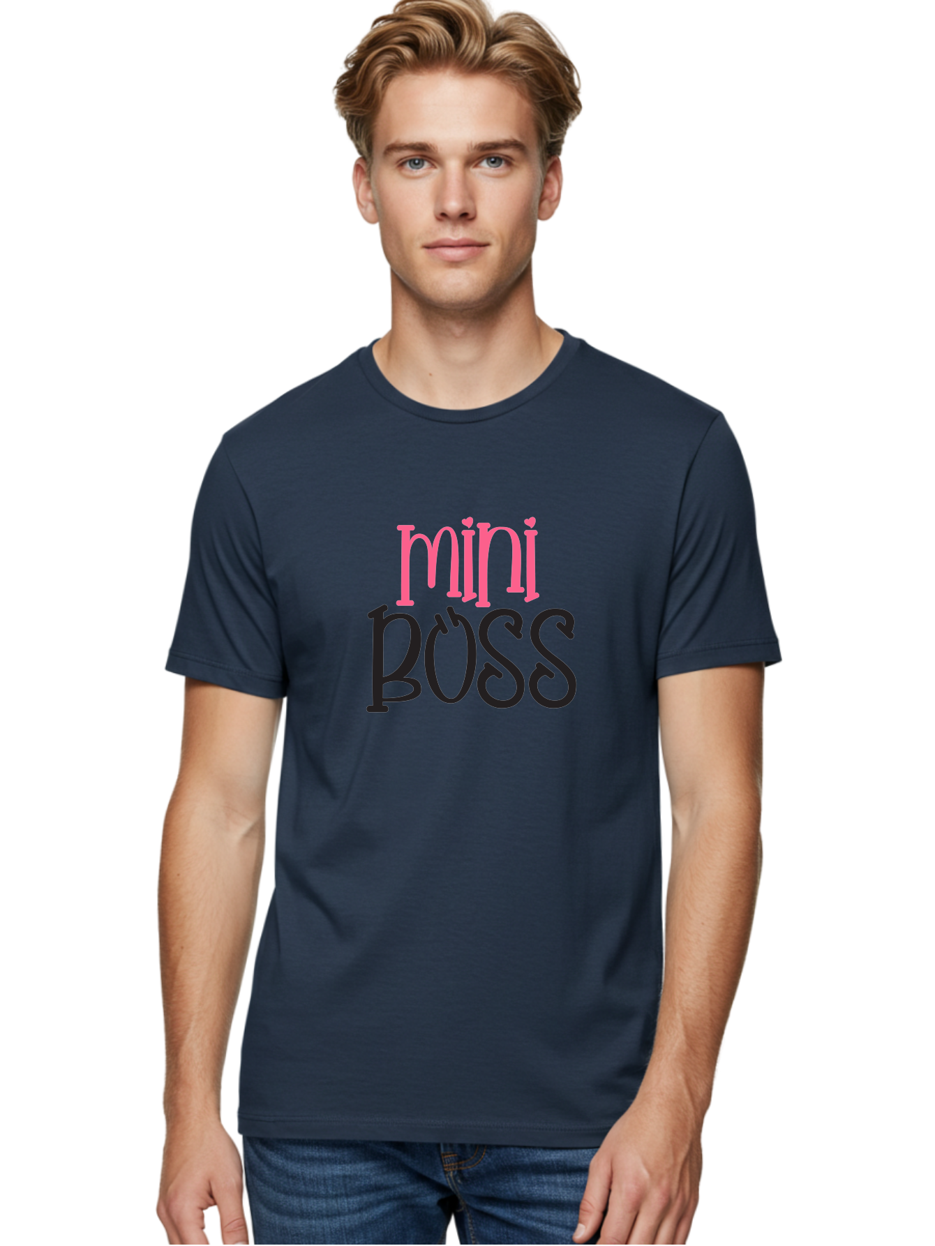 Mini-Boss Men'S Graphic Tee, 100% Cotton, Comfortable Casual Summer Wear, Machine Washable, Mini Boss, Leadership Inspiration, Young Entrepreneur, Empowerment, Confidence, Girl Power, Business Motivation, Leadership Skills Aad438