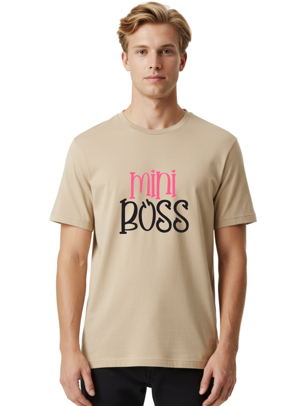 Mini-Boss Men'S Graphic Tee, 100% Cotton, Comfortable Casual Summer Wear, Machine Washable, Mini Boss, Leadership Inspiration, Young Entrepreneur, Empowerment, Confidence, Girl Power, Business Motivation, Leadership Skills Aad438